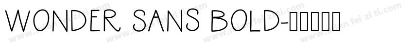 Wonder Sans Bold字体转换